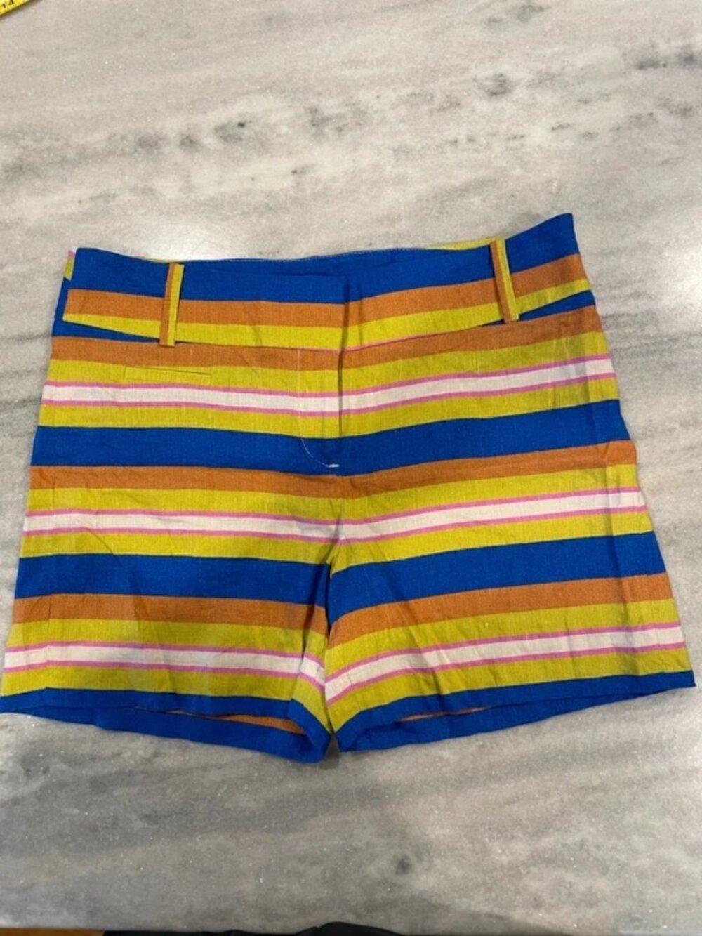 LOFT Women’s Striped Linen Shorts 0